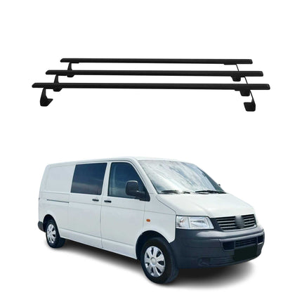 Dachträger für VW T5 T6 Transporter Multivan Caravelle 2003-24 Stahl Schwarz 3x