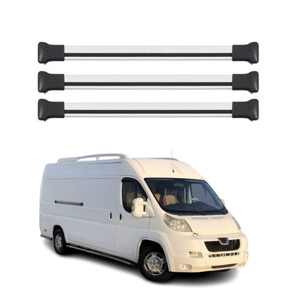 Dachträger Grundtäger für Peugeot Boxer 2006-2024 75kg Aluminium Silber 3 tlg