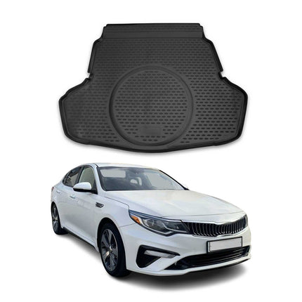 Kofferraummatte Kofferraumwanne für Kia Optima 2015-2021 Gummi TPE Schwarz