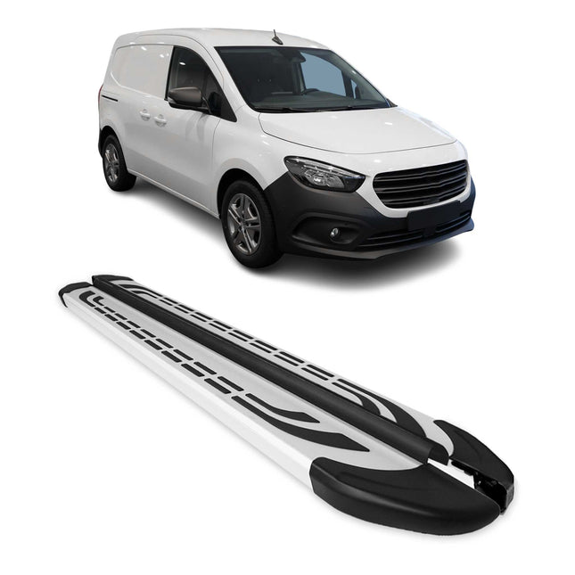 Trittbretter Seitenschweller für Mercedes Citan W420 L1 2021-2026 Alu Grau 2x