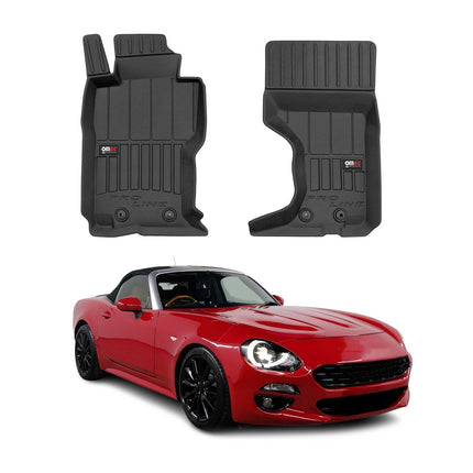 OMAC Gummi Fußmatten für Fiat 124 Spider 2016-19 Premium TPE Automatten Schwarz
