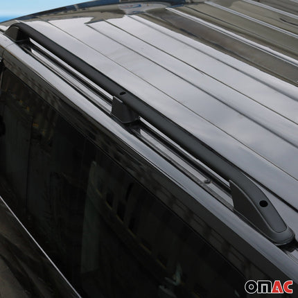 Dachreling Dachgepäckträger für Peugeot Partner 2018-2024 L2 Langer Alu Schwarz
