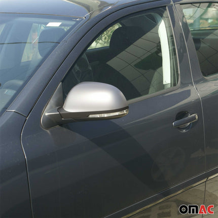 Spiegelkappen Spiegelabdeckung für Skoda Octavia 2009-2013 Edelstahl Matt 2tlg