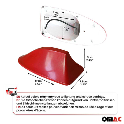 Dachantenne Autoantenne AM/FM Autoradio Shark Antenne Haifischflosse Rot