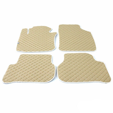 Fußmatten Leder Automatten für VW Passat 2014-2022 Kunstleder Beige 4tlg