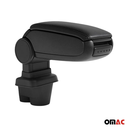 Mittelarmlehne Armlehne Mittelkonsole für Peugeot 207 2006-2012 PU-Leder Schwarz
