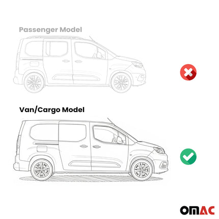 Trittbretter Seitenschweller für Toyota Proace City 2019-26 Van L2 Alu Silber 2x