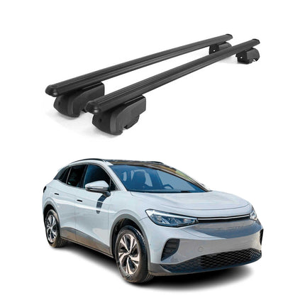 Dachträger Grundtäger für VW ID.4 2021-2026 75kg Aluminium Schwarz 2 tlg