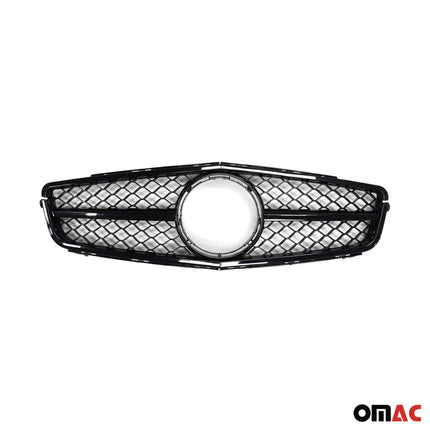 Kühlergrill Grill Frontgrill für Mercedes C Klasse W204 2011-2014 Schwarz