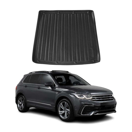 Kofferraumwanne Laderaumwanne für VW Tiguan Allspace 2016-2024 Gummi TPE Schwarz