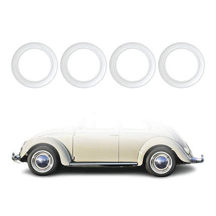 4x Weißwandringe Weißwandreifen 13 Zoll weiß Gummi Auto Tuning