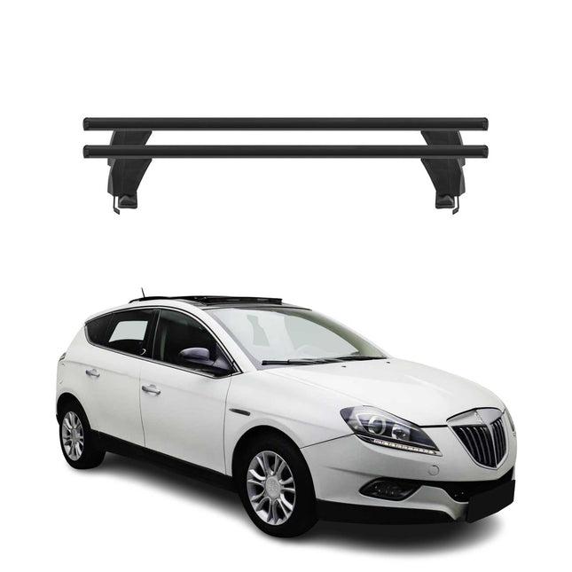 Menabo Dachträger Grundtäger für Lancia Delta 2008-2014 50kg Alu Schwarz 2 tlg