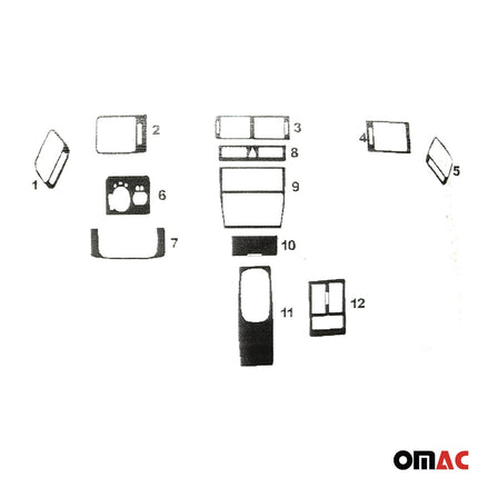 Innenraum Dekor Cockpit für Audi A6 C5 4B 2001-2004 Wurzelholz Optik 14tlg