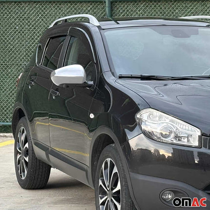 Spiegelkappen Spiegelabdeckung für Nissan Qashqai +2 2008-2014 Chrom ABS Silber