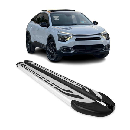 Trittbretter Seitenschweller für Citroen C4 2021-2026 Silber Aluminium 2 tlg