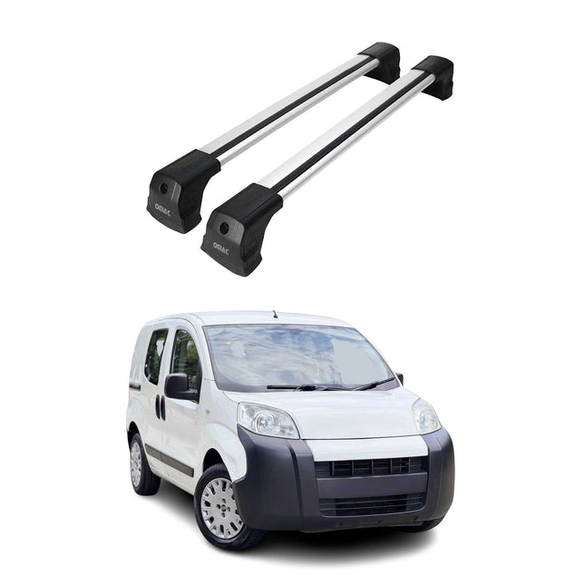 Dachträger Grundtäger für Citroen Nemo 2008-2017 75kg Aluminium Silber 2 tlg