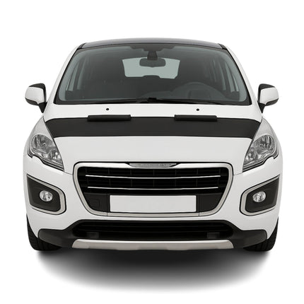 Haubenbra Steinschlagschutz für Peugeot 3008 Limo 2009-2016 Schwarz Halb