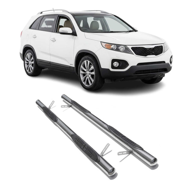 Edelstahl Trittbretter Schwellerrohre für Kia Sorento 2012-2015 Edelstahl Silber