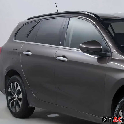 Fensterleisten Zierleisten für Fiat Tipo Kombi 2015-2026 Edelstahl Chrom 6tlg