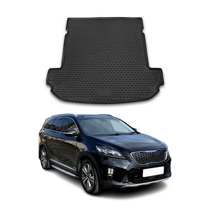 Kofferraummatte Kofferraumwanne für Kia Sorento 2015-2020 Gummi TPE Schwarz