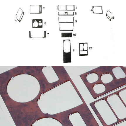 Innenraum Dekor Cockpit für Audi A6 C5 4B 2001-2004 Wurzelholz Optik 14tlg