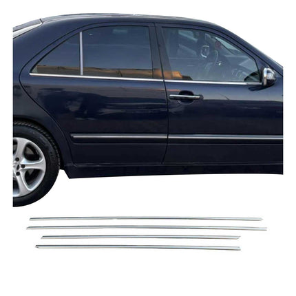 Fensterleisten Zierleisten für Mercedes E Klasse W210 1995-2002 Edelstahl 4tlg