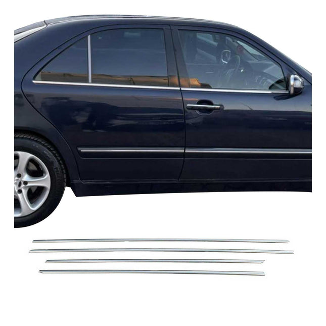 Fensterleisten Zierleisten für Mercedes E Klasse W210 1995-2002 Edelstahl 4tlg