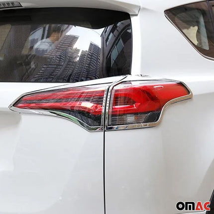 Rücklicht Leisten Heckleuchte für Toyota RAV4 2019-2025 Chrom ABS Silber 2tlg