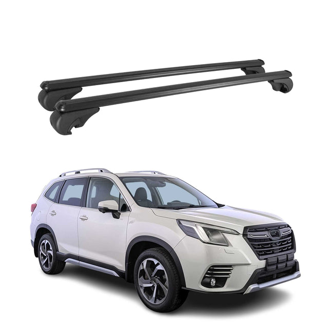 Dachträger Grundtäger für Subaru Forester V 2018-2025 75kg Alu Schwarz 2 tlg