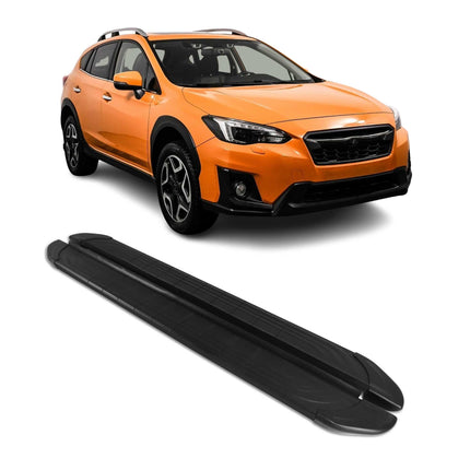 Trittbretter Seitenschweller für Subaru XV 2012-2017 Aluminium Schwarz 2tlg