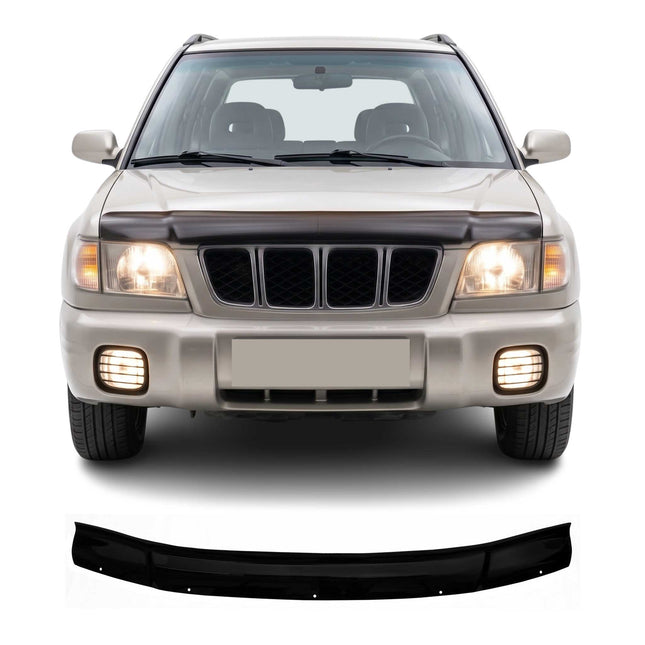 Motorhaube Deflektor Steinschlagschutz für Subaru Forester I 1997-2002 Schwarz