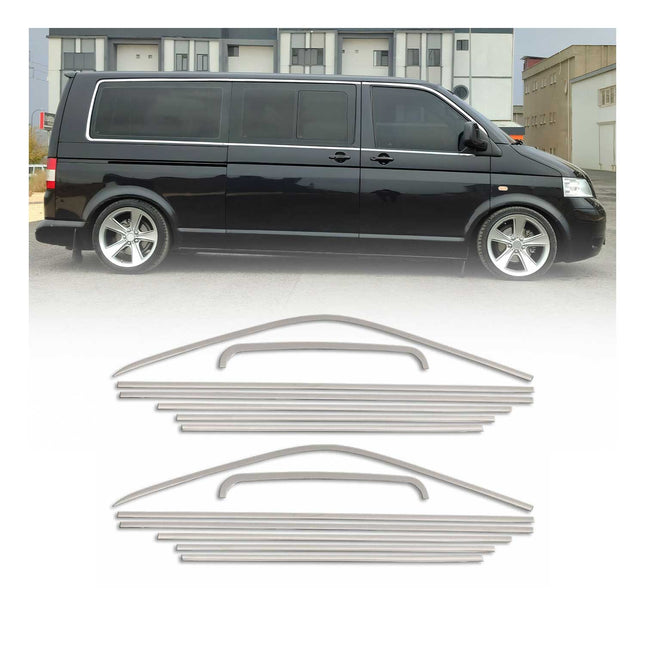 Fensterleisten Zierleisten für VW Multivan T5 2003-2015 Kurzer Doppelschiebetür