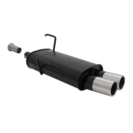 Novus Sportauspuff für Peugeot 206 2x76mm Endschalldämpfer mit ABE