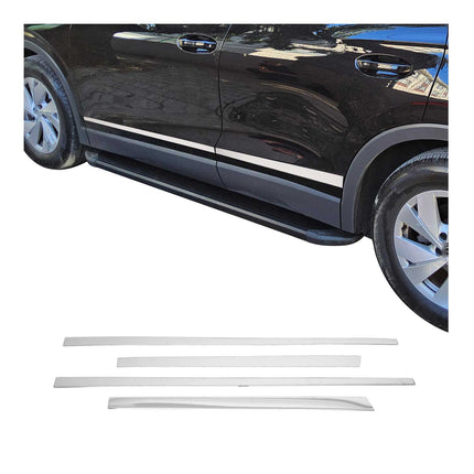 Seitentürleiste Türschutzleiste für VW Tiguan mk3 2024-2026 Edelstahl Chrom 4tlg