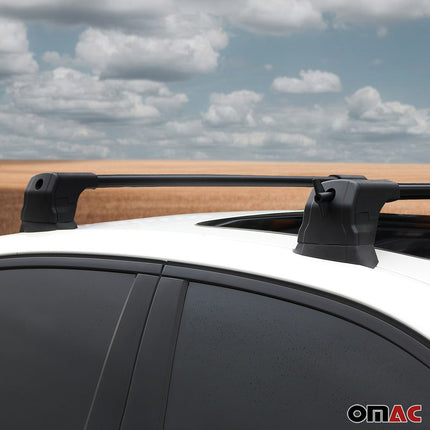 Dachträger Grundtäger für Mitsubishi ASX 2010-2023 75kg Aluminium Schwarz 2 tlg