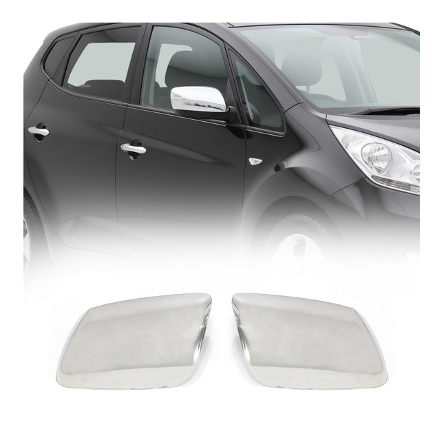 Spiegelkappen Spiegelabdeckung für Kia Venga 2010-2019 Edelstahl Chrom 2tlg