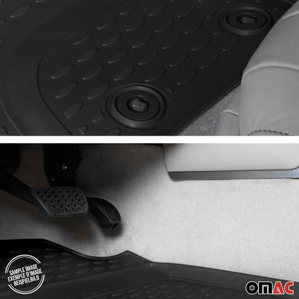 OMAC Gummimatten Fußmatten für Toyota C-HR 2016-2024 TPE Automatten Schwarz 4x
