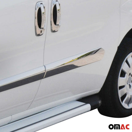 Seitentürleiste Türleisten Türschutzleiste für Opel Combo D 2012-2018 Chrom 4x