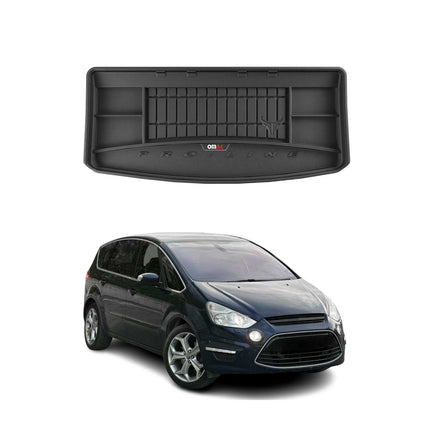 OMAC Gummi Kofferraumwanne für Ford S-Max 2006-2014 7-sitz TPE Laderaumwanne