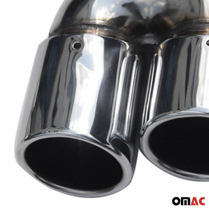 Auspuffblende Endrohr für Mercedes CLK C209 A209 2002-2010 Stahl Chrom 60mm 2x