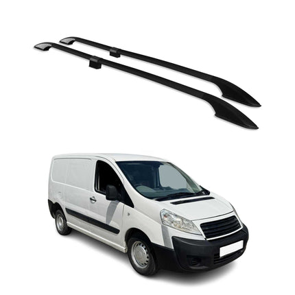 Dachreling Dachgepäckträger Relingträger für Fiat Scudo 2007-2016 L1 Alu Schwarz