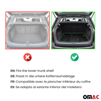 Kofferraummatte Kofferraumwanne für VW e-Golf 2014-2020 Gummi TPE Schwarz