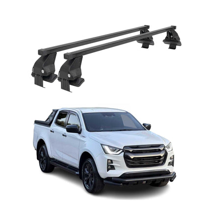 Menabo Dachträger Grundträger für Isuzu D-Max III 2019-2026 Stahl Schwarz 2tlg