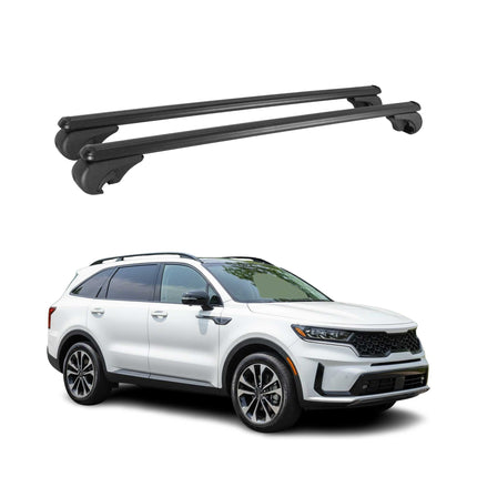 Dachträger für Kia Sorento X-Line 2024-2026 Grundträger Aluminium Schwarz 2tlg