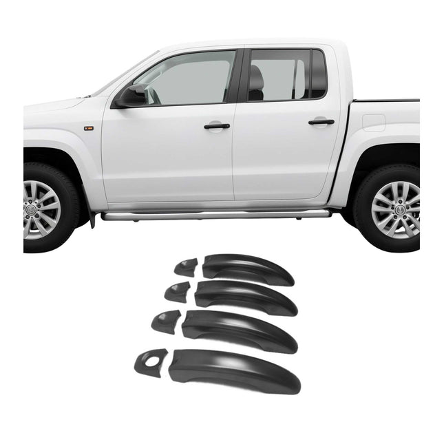 Türgriff Blende Türgriffkappen für VW Amarok 2010-2021 4-Tür Edelstahl Dunkel 8x