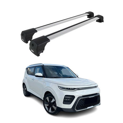 Dachträger Grundtäger für Kia Soul X-Line 2020-2026 75kg Aluminium Silber 2 tlg