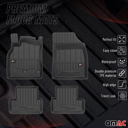 OMAC Gummi Fußmatten für Renault Megane 2008-2015 Premium TPE Automatten 4tlg