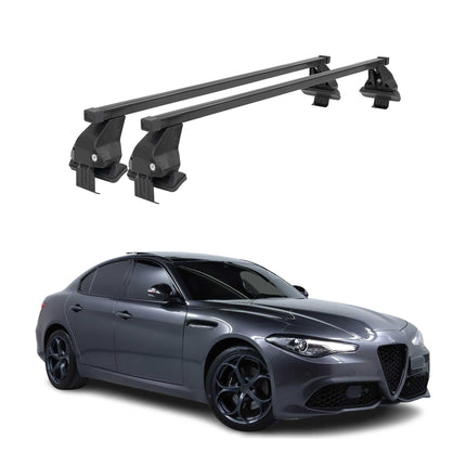 Menabo Dachträger Grundtäger für Alfa Romeo Giulia 2015-2026 50kg Stahl Schwarz