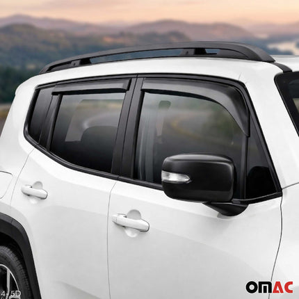 Windabweiser Regenabweiser für Jeep Renegade 2014-2024 Dunkel Acryl 4tlg