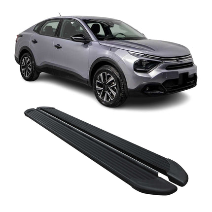 Trittbretter Seitenschweller für Citroen C4 X 2022-2026 Aluminium Schwarz 2 tlg